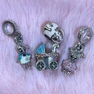 4 Boy Girl Kids Charms Set